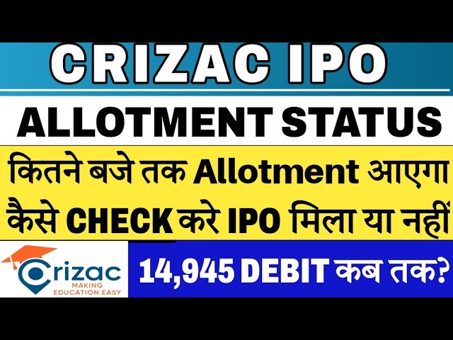 Crizac IPO Allotment Status